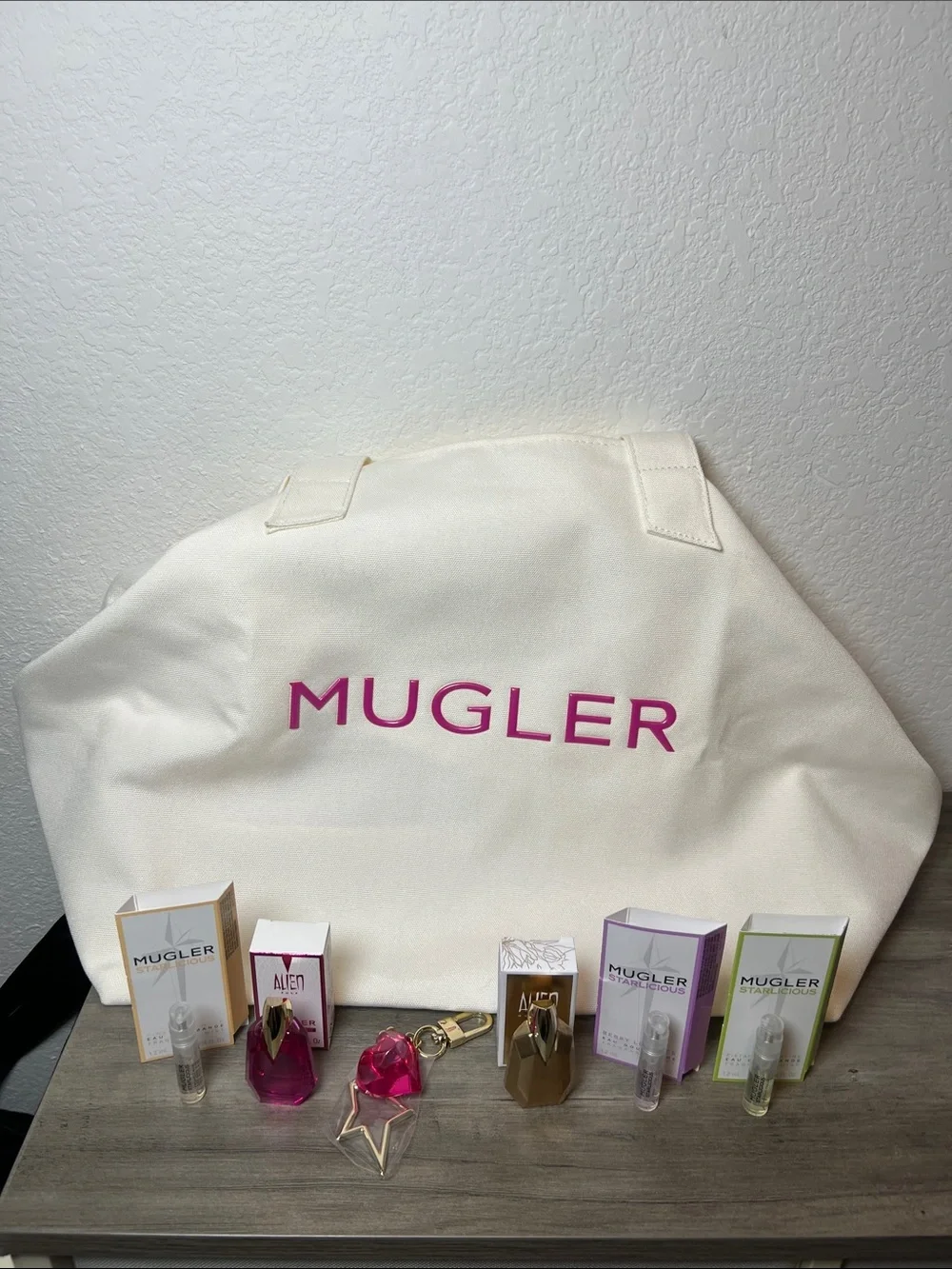 Mugler Alien Goddess & Pulp Minis, Starlicious Samples, Keychain & Bag Bundle